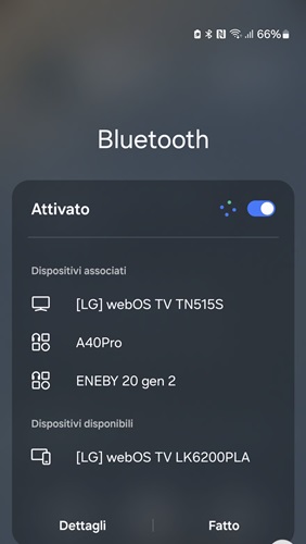 Collegare Bluetooth alla TV